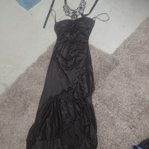 Deb Long Black Dress - Picture 1 of 2